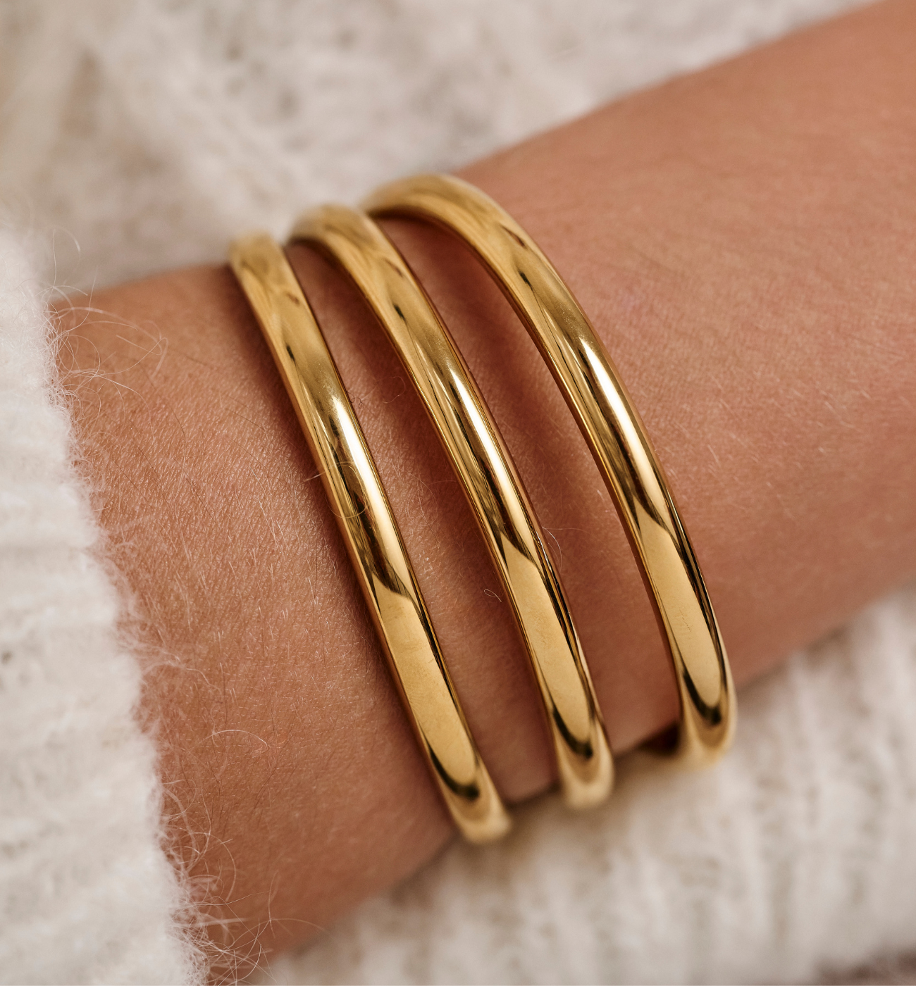 Bransoletka obręcz złota potrójna BSY0468 - By Dziubeka