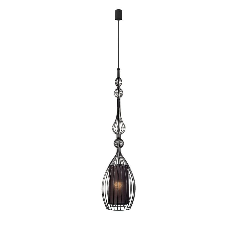 Lampa sufitowa wisząca Nowodvorski Lighting Abi czarna wym: 180 x 22 x 22 cm 1xE27 x 40W 1 szt.