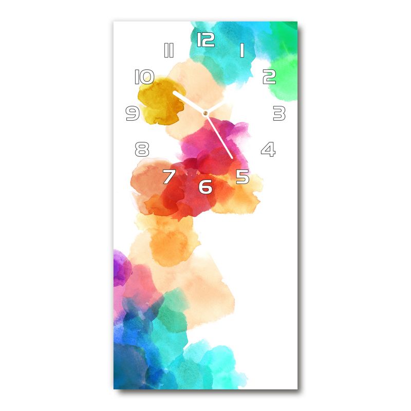 Zegar szklany Tulup Kolorowe plamy 30x60 cm cichy 1 szt.