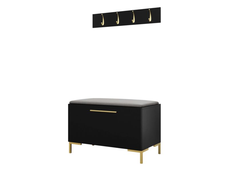 Garderoba MIRJAN 24 Zilion VIII czarny + szary 1 kpl.