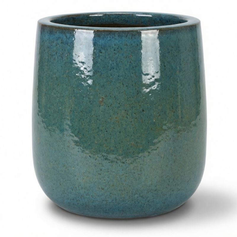 Doniczka ceramiczna Provencelia DIANE szkliwiona mrozoodporna 23 x 23 cm Stalowy błękit 1szt