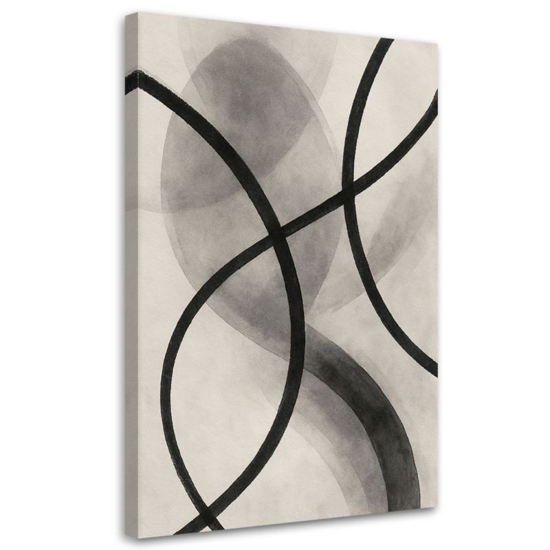 Obraz na płótnie Feeby Abstrakcja Linie Szarość Minimalizm 70x100cm 1szt