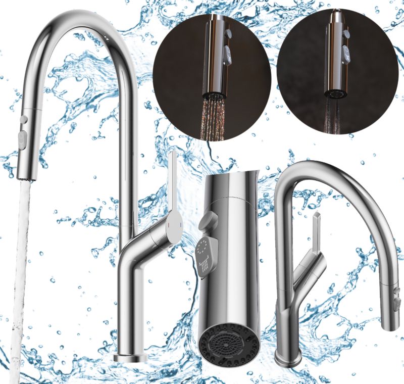 Bateria kuchenna Granitan Nokka Wyciągana Wylewka Chrom 1szt.