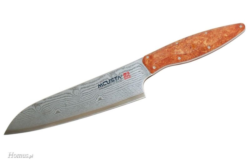 Japoński nóż Yoka Home Mcusta Zanmai kuchenny ze stali damasceńskiej SANTOKU 180 mm - 1 szt.