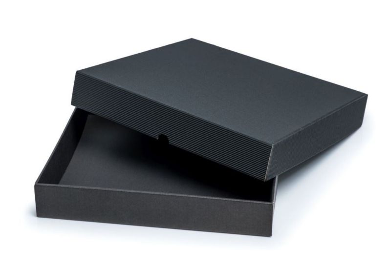 Pudełka karbowane Neopak z wieczkiem Czarne 290x300x50mm, 10 szt.
