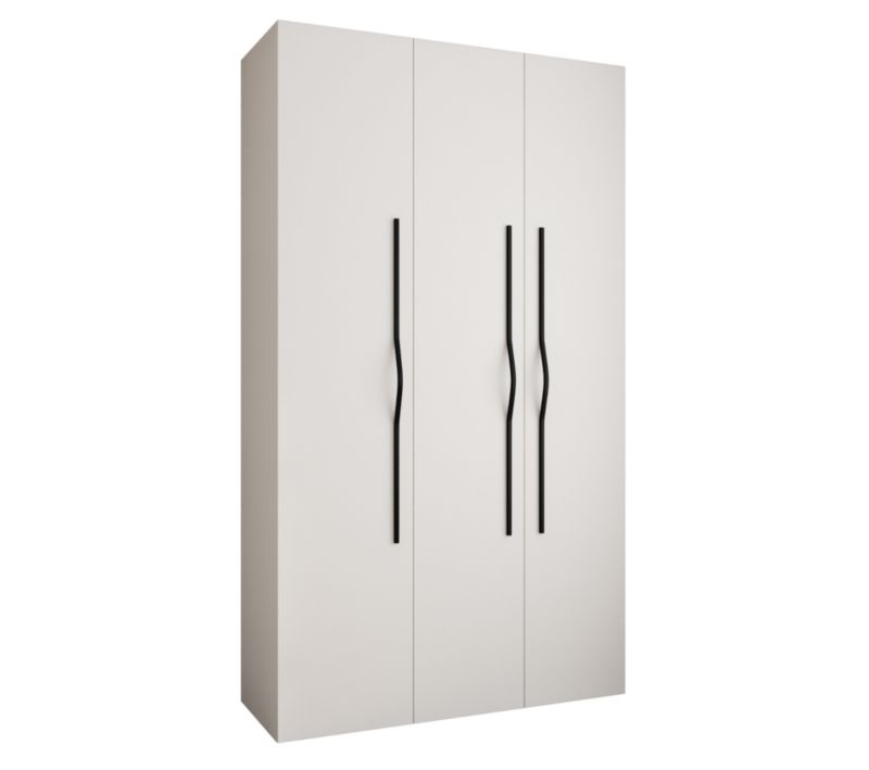 Szafa uchylna Garderoba COMO 2 140 (biały/czarny)