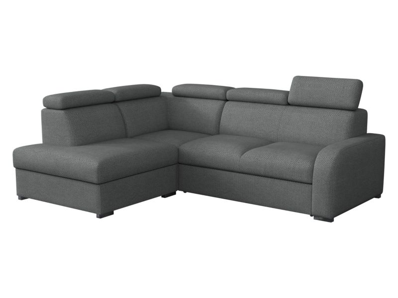 Narożnik z funkcją spania MIRJAN 24 Oslo 2rRLXp lewy LXP+R+2R ciemnoszary welur 1 szt.