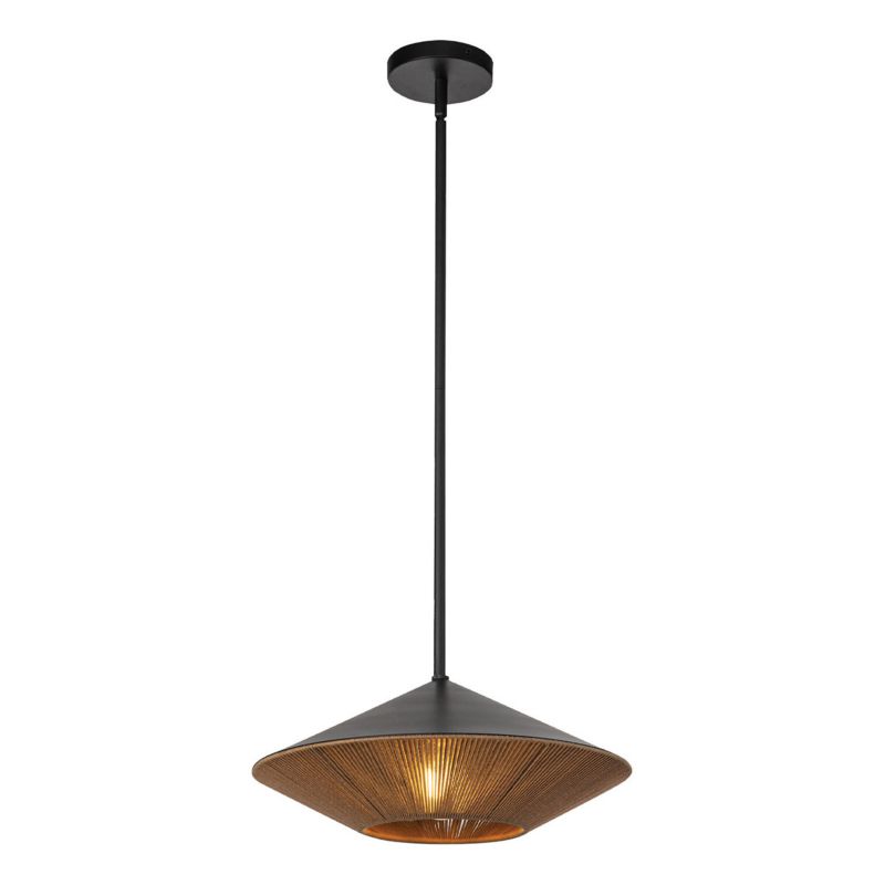 Lampa wisząca Alora Mood Daphne matowy czarno-beżowa wym: 137,8 x 38,1 x 38,1 cm 1xE27 x 60W 1 szt.