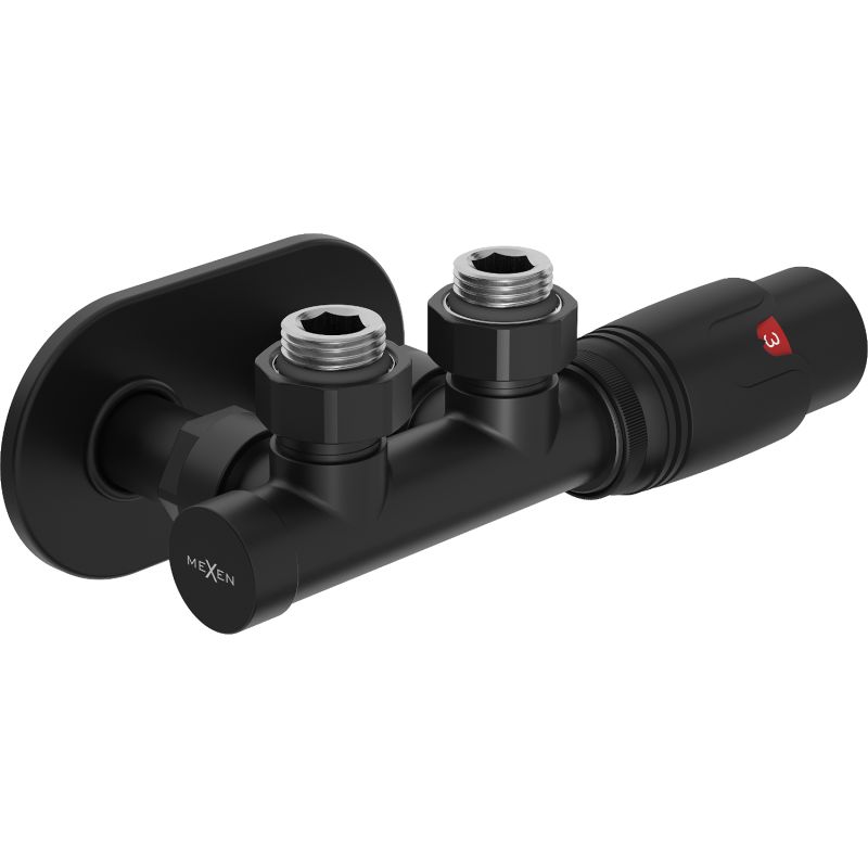 Zestaw termostatyczny kątowy Mexen G00 czarny W907-900-905-70 1 szt.