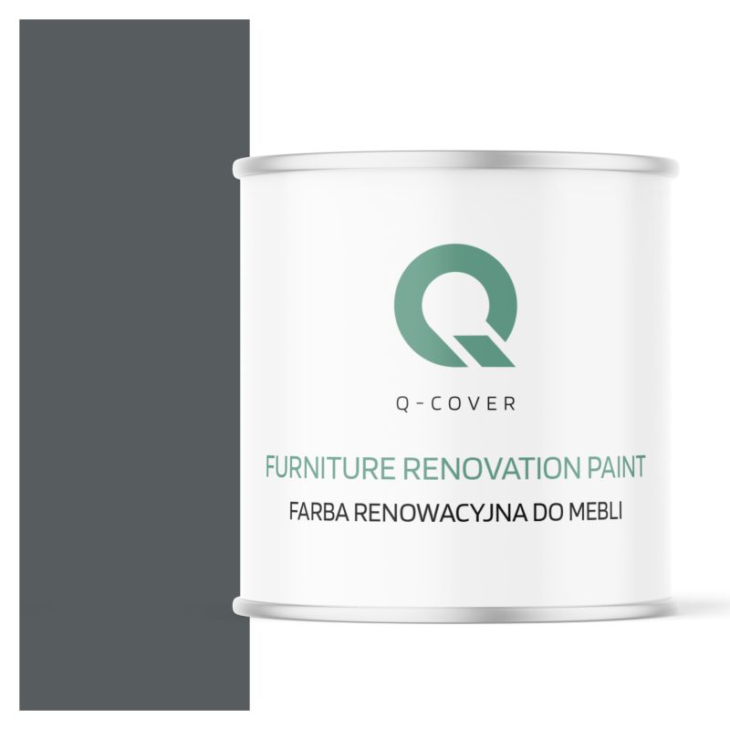 Farba Renowacyjna do Mebli Q-Cover Szary bazaltowy RAL7012 Wysoki Połysk 2.5L