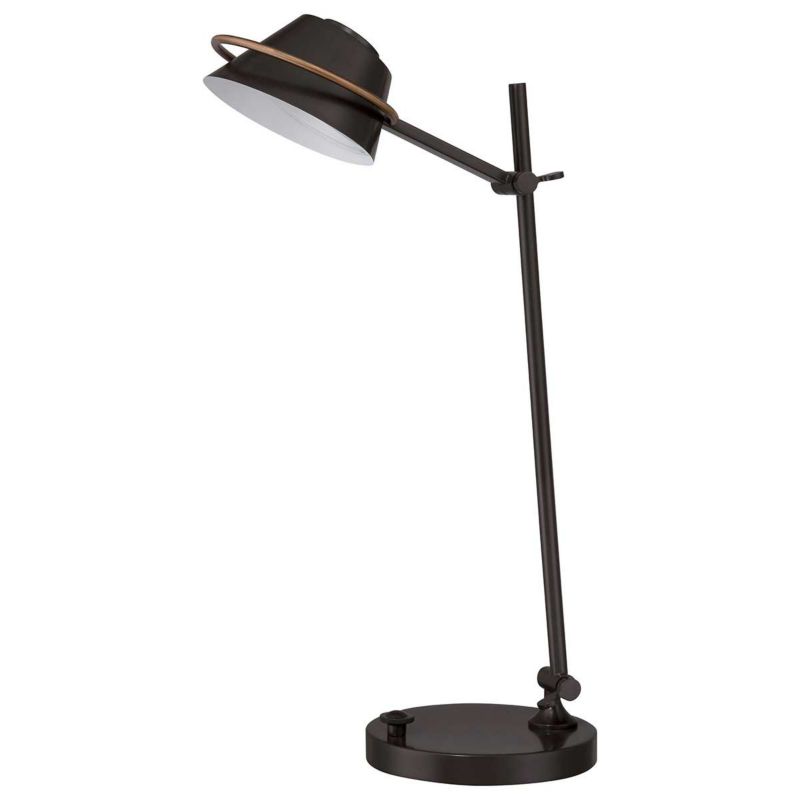 Lampka biurkowa Quoizel Spencer zachodni brąz LED 7W IP20 wym: 51 x 20 x 53 cm metal - 1 szt.