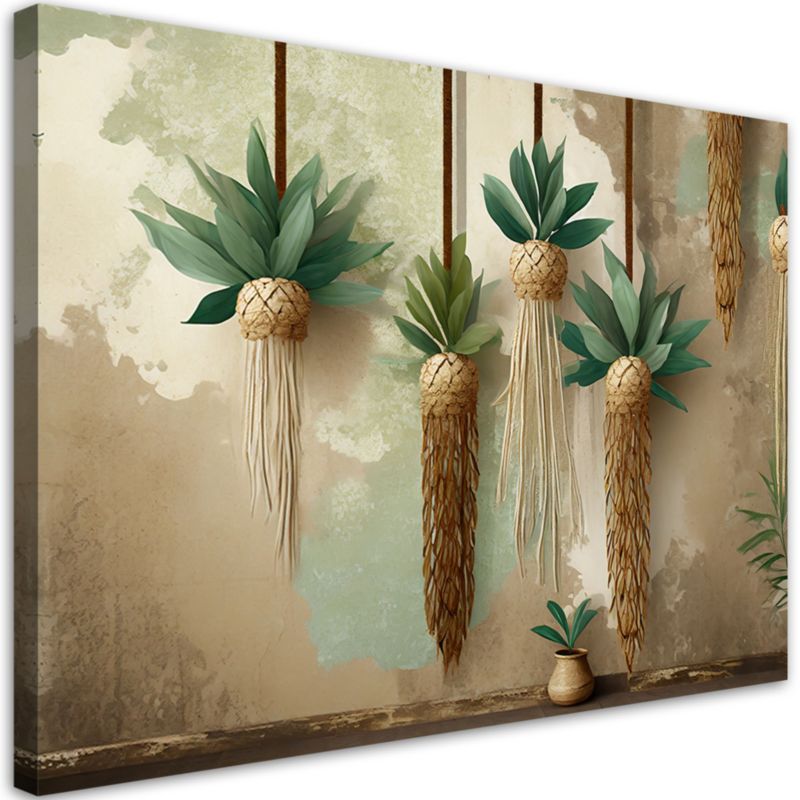 Obraz do salonu Feeby Wiszące Rośliny Boho w beżu 100x70 cm 1szt