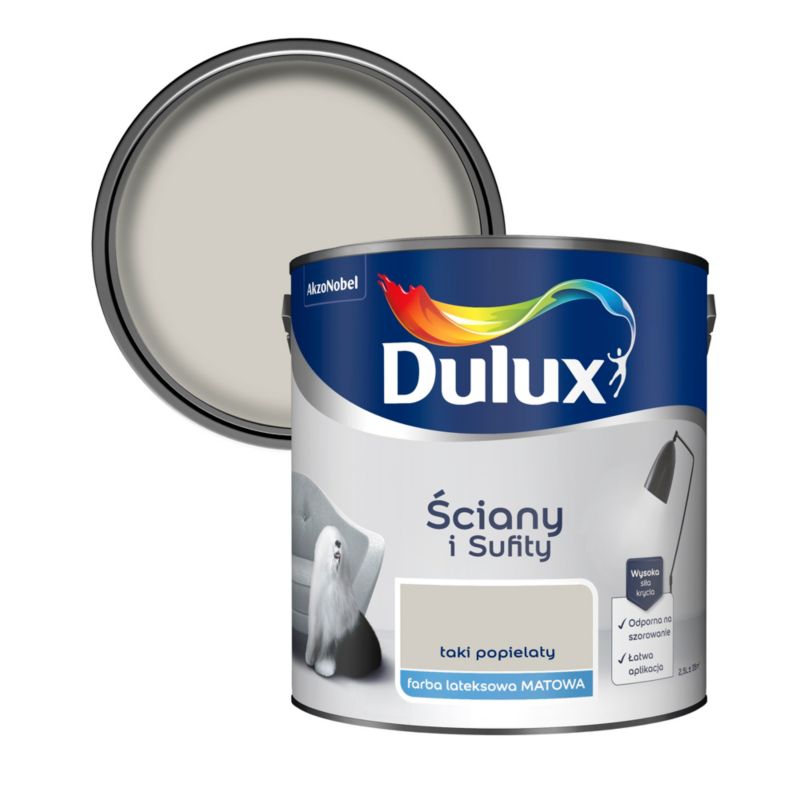 Farba Dulux Ściany i Sufity taki popielaty 2,5 l