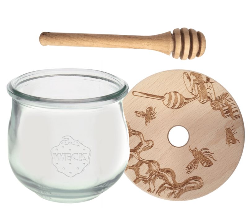 Słoik do miodu MODO24 Weck 370 ml fi 80 tulip nabierak W2 1 kpl.