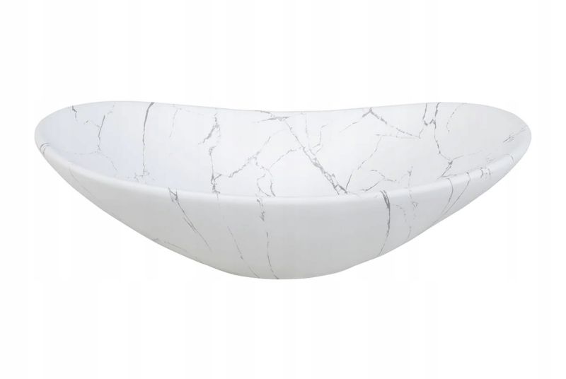 Umywalka nablatowa Furnidea 61 cm biały mat owalna LENA 1 szt.