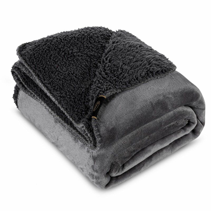 Koc Tedy Eurofirany 70x160 cm dwustronny stalowy miękki gruby 1 szt.