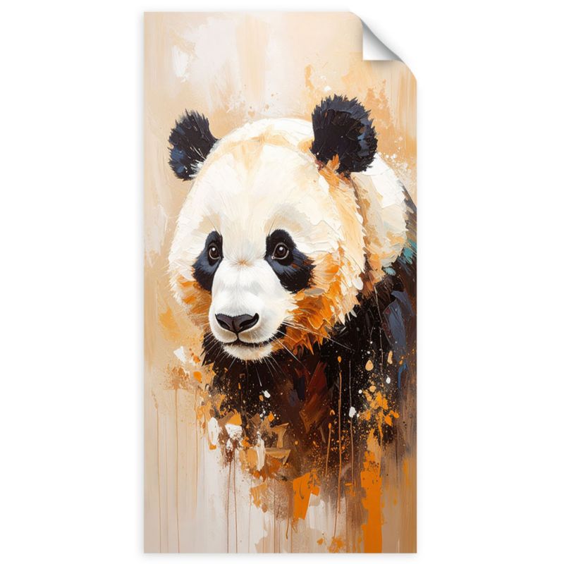 Naklejka na ścianę do salonu sypialni Feeby Panda Zwierzę jak Malowany 50x100cm 1szt