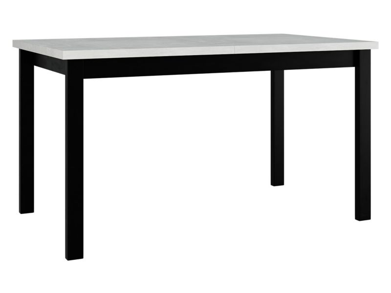 Stół rozkładany MIRJAN 24 Alba II 80x140/180 biały + czarny 1 szt.