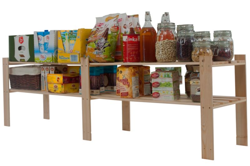 Regał drewniany MODO24 naturalne drewno szeroki eko do książek i zabawek 1 szt.