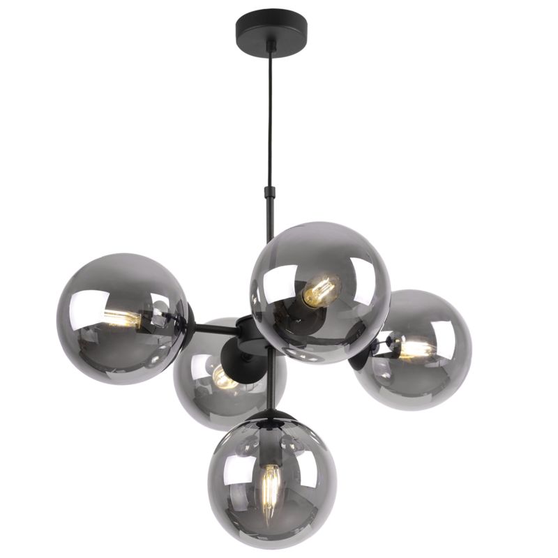 Lampa sufitowa wisząca Light Home LH Imperia 5x E14 60W czarny 1szt.