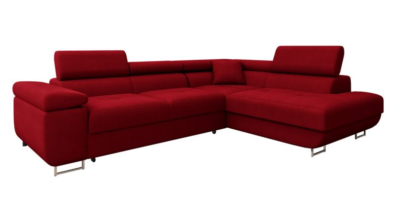 Narożnik z funkcją spania MIRJAN 24 Torezio Premium prawy czerwony 1 szt.