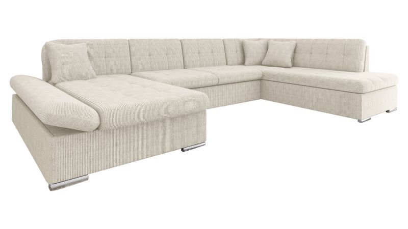 Narożnik z funkcją spania MIRJAN 24 Bergen Sztruks lewy waniliowy 1 szt.