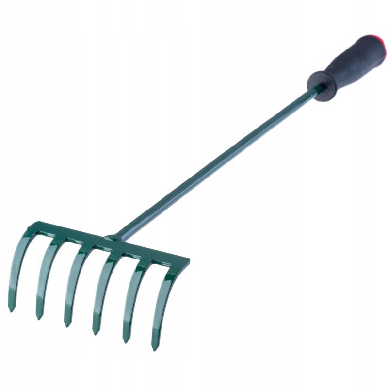 Grabki KADAX Grabie małe Ogrodowe Z Trzonem 60cm 6-Zębne 1szt.