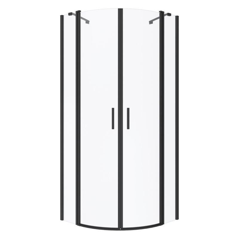 Kabina prysznicowa SEVANTE 90x90cm półokrągła uchylna FONTANA czarna 1 szt.