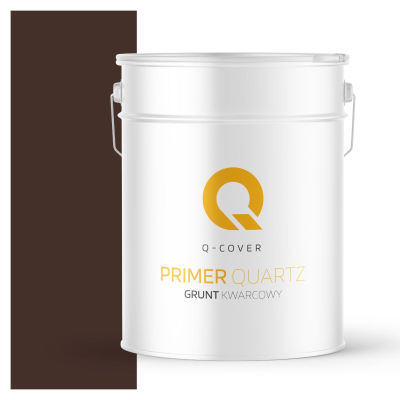 Grunt Kwarcowy pod Tynk Silikonowy Q-Cover Czekoladowy brąz RAL8017 15KG
