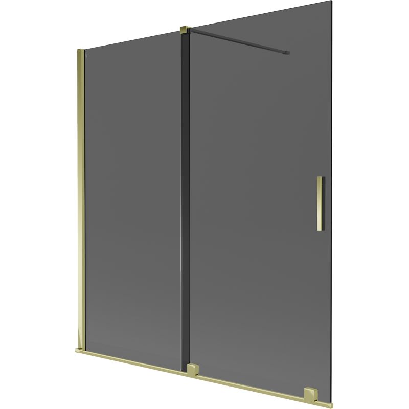 Parawan nawannowy rozsuwany Mexen Velar grafit/złoty 150x150 1 szt.