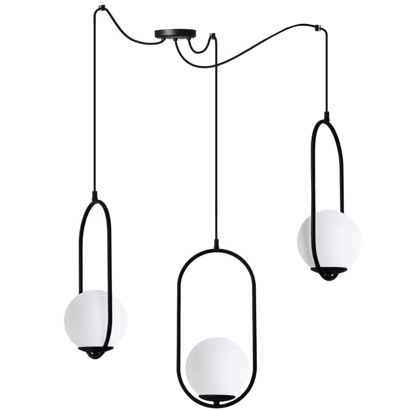 Lampa sufitowa wisząca Light Home LH Luna Pająk 3x E14 biały/czarny 1szt.