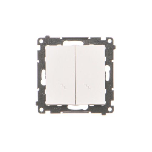 Wyłącznik schodowy Kontakt-Simon S55 podwójny biały mat 1 szt.