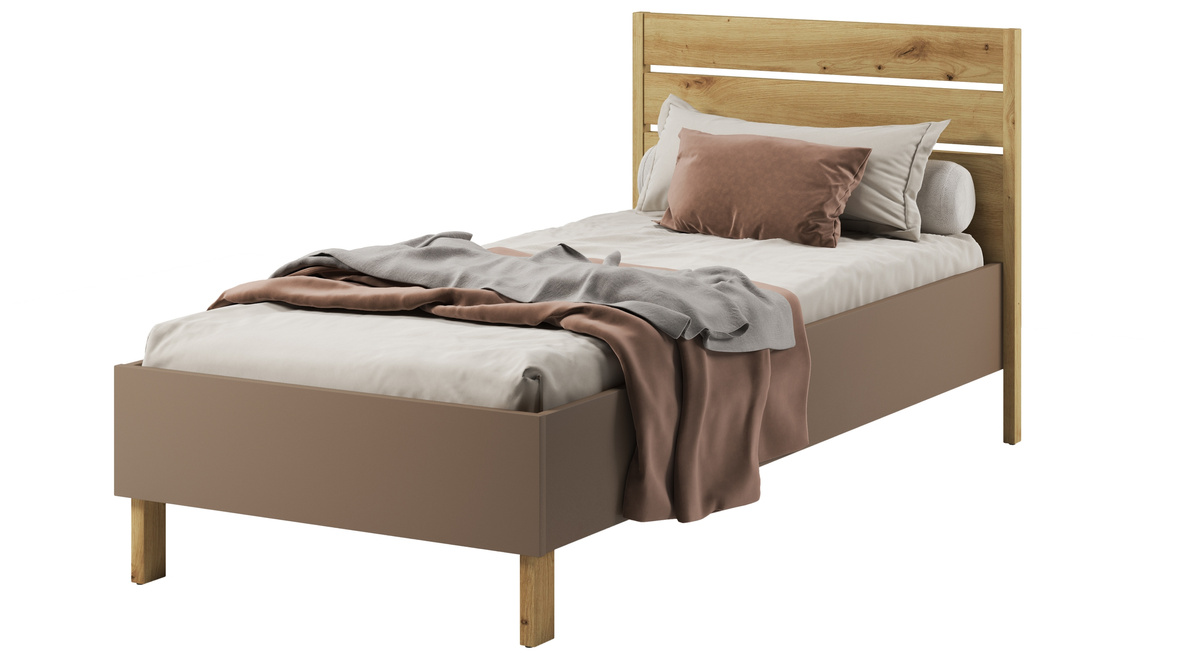 Łóżko do pokoju młodzieżowego ze stelażem 90x200 cm LENNY