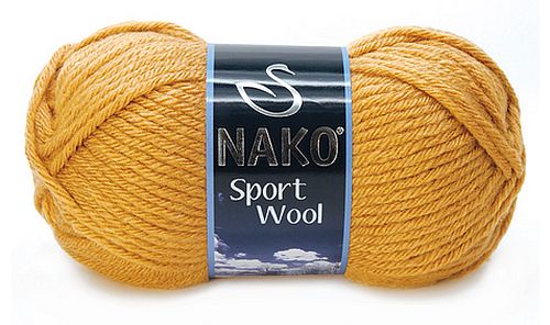 włóczka SPORT WOOL kolor: 10129/ musztardowy
