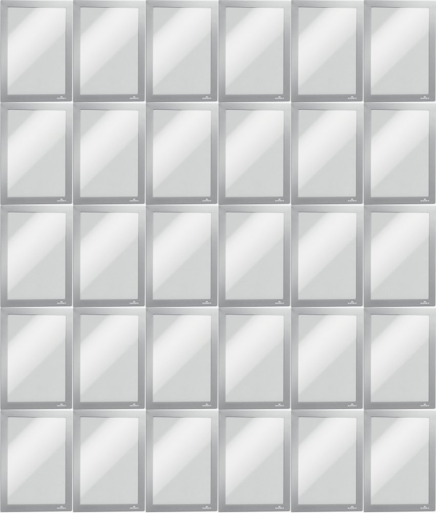 4x Ramka magnetyczna Durable Duraframe, samoprzylepna, A5, 10 sztuk, srebrny