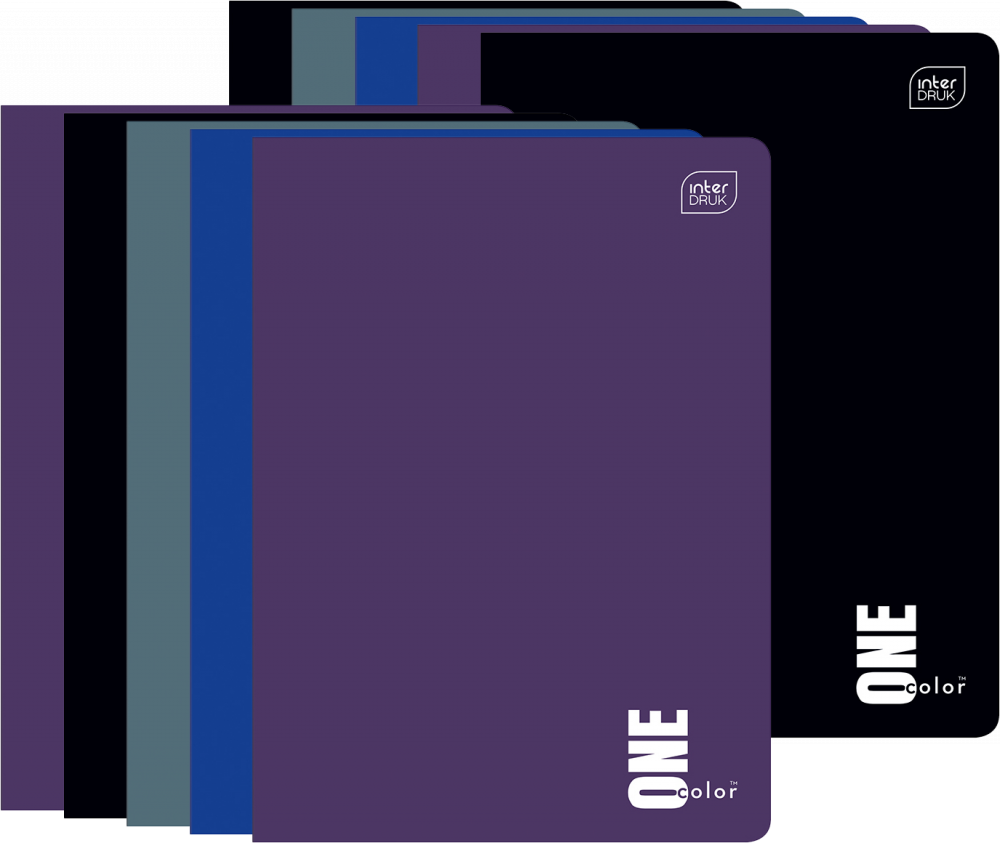 10x Zeszyt w kratkę Interdruk UV One Color, A5, 96 kartek, mix kolorów