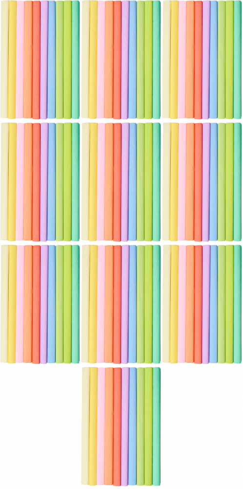 10x Bibuła marszczona TOP 2000 Creatino, 50x200cm, 10 sztuk, mix kolorów pastelowych