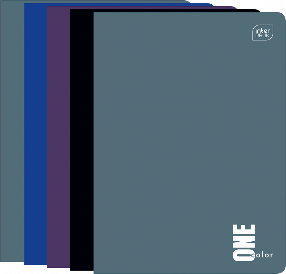 5x Zeszyt w kratkę Interdruk UV One Color, A5, 96 kartek, mix kolorów