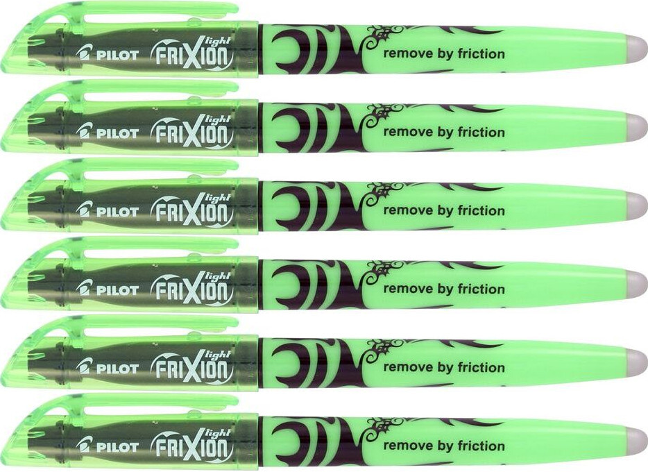 6x Zakreślacz wymazywalny Pilot, Frixion Light, ścięta, 4mm zielony