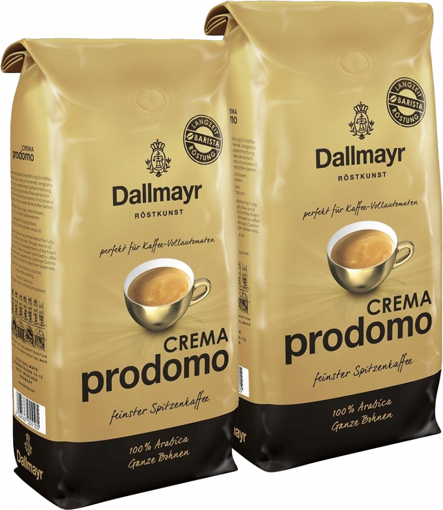 2x Kawa ziarnista Dallmayr Crema Prodomo, 1kg