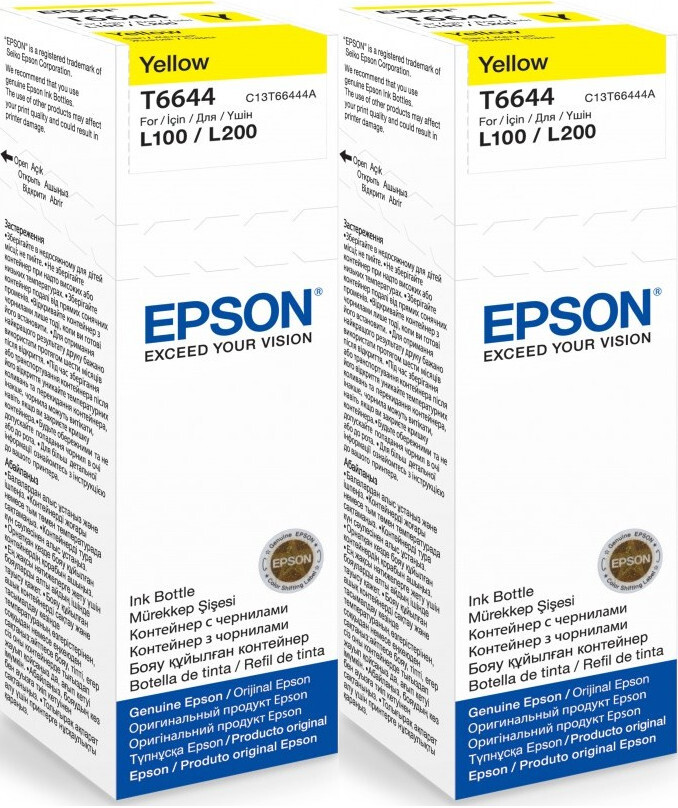 2x Tusz Epson T6644 (C13T66444A), 4000 stron, yellow (żółty)