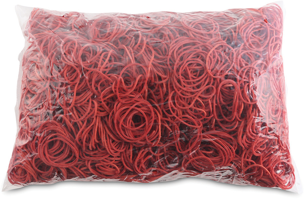 Gumki recepturki Office Products, 30mm, 1kg, czerwony