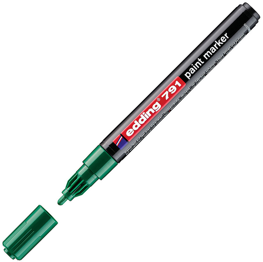 Marker olejowy edding 791, okrągła, 1-2mm zielony