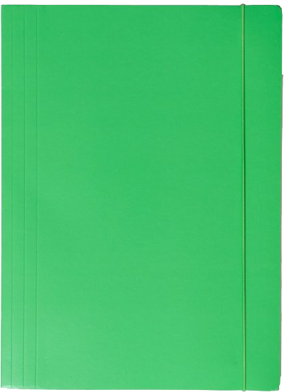 Teczka kartonowa z gumką Barbara, lakierowana, A4, 400g, zielony