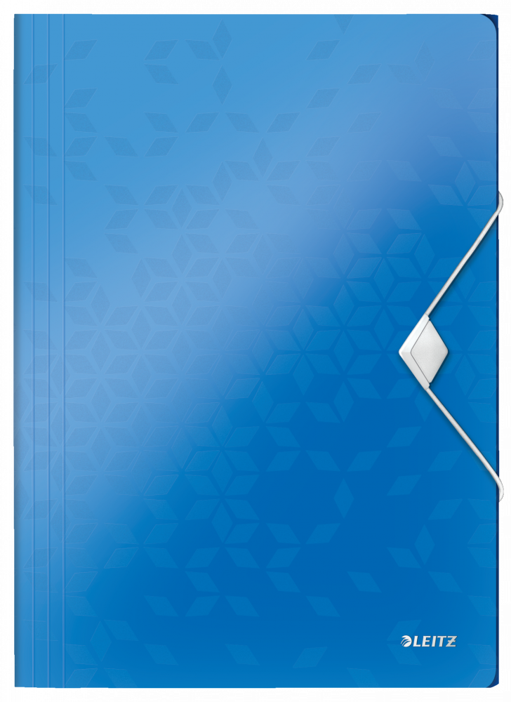 Teczka plastikowa z gumką Leitz Wow, A4, 15mm, niebieski