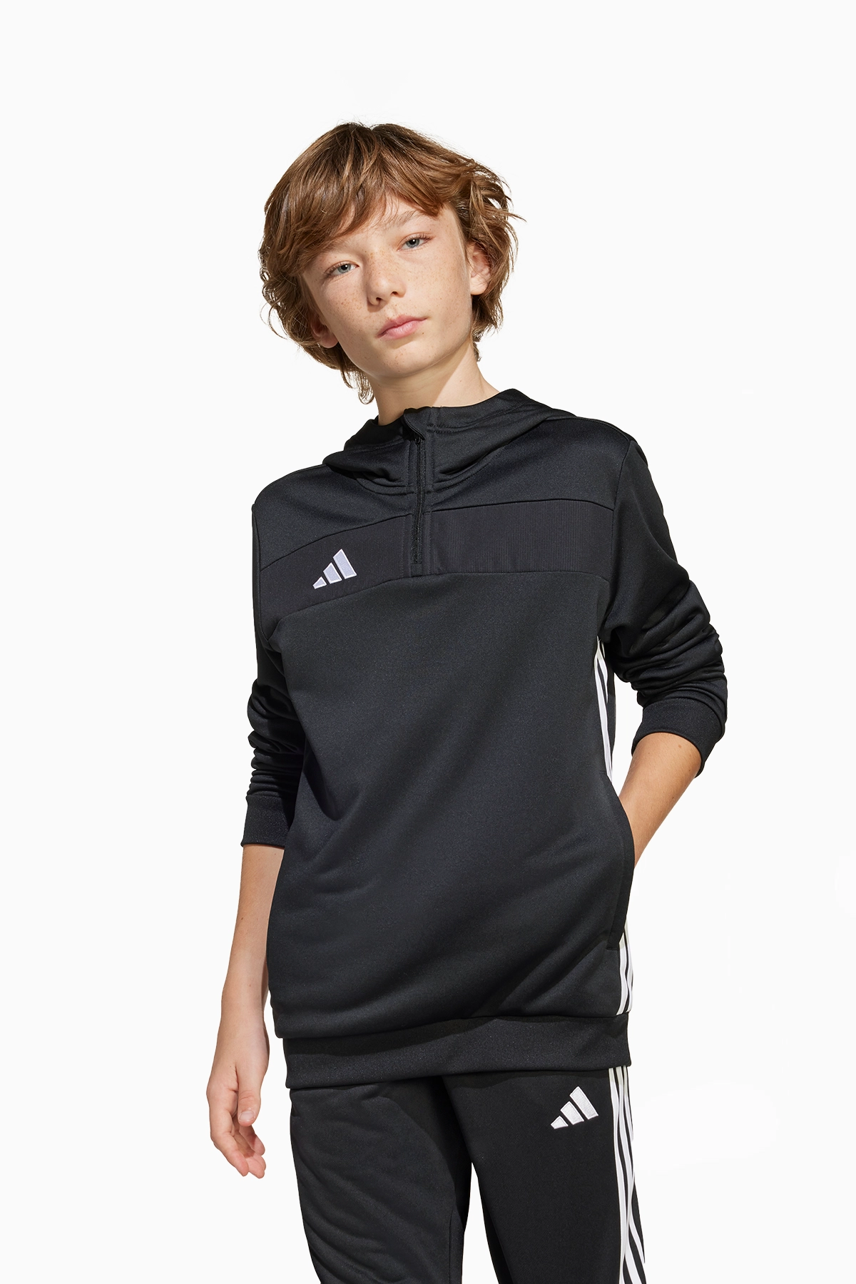 Bluza z kapturem adidas Tiro 25 Essentials Sweat Junior - Czarny