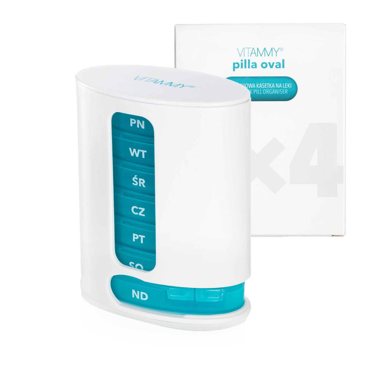Vitammy pilla oval 7x4 - kasetka tygodniowa na leki, 1 sztuka