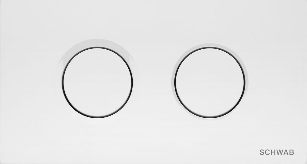 Schwab Thira Duo przycisk spłukujący do WC pneumatyczny tworzywo biały 4060419301