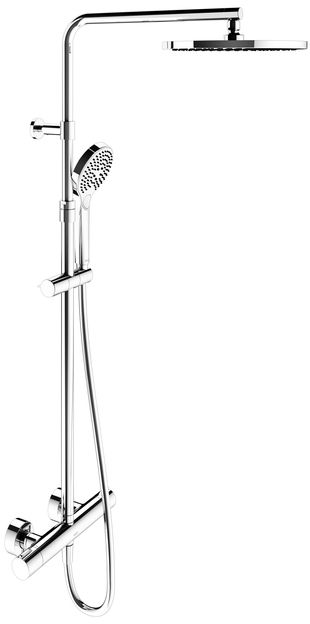 Keuco Plan blue zestaw prysznicowy ścienny termostatyczny z deszczownicą chrom 53926012321