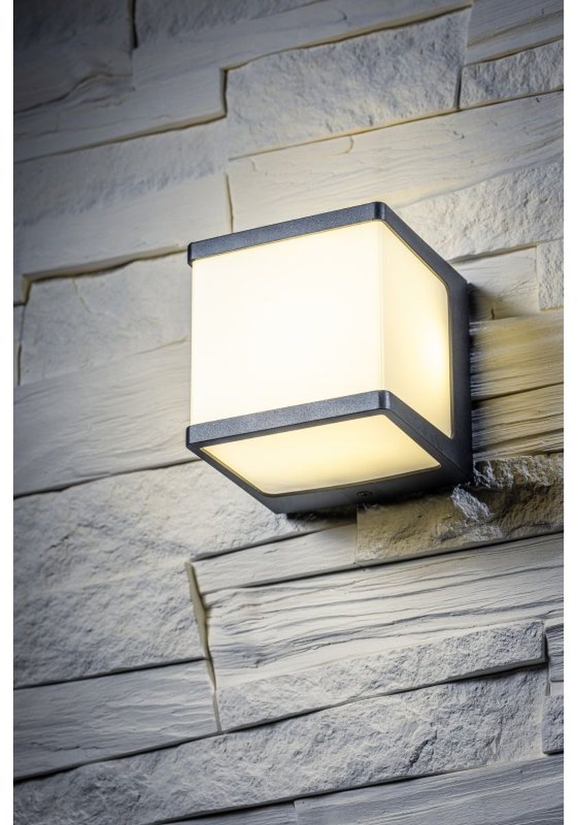 GTV Narin kinkiet zewnętrzny 1x10 W biały-czarny LD-NAR10WB-10